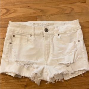 American Eagle White Denim Shorts